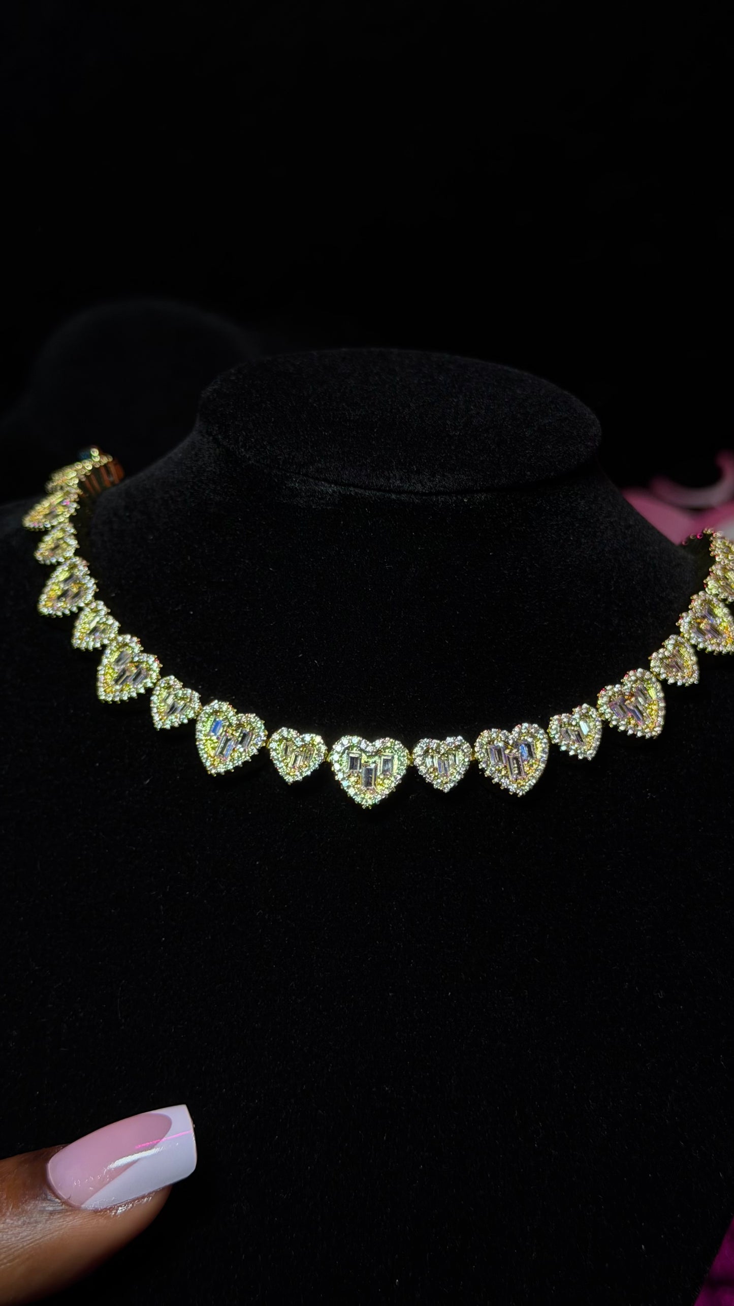 Girly DMND Heart Necklace