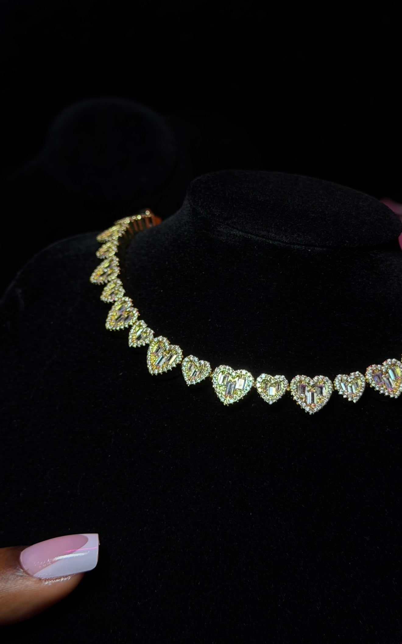Girly DMND Heart Necklace