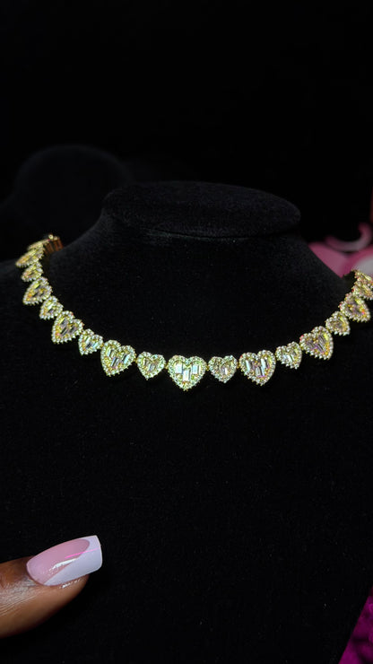 Girly DMND Heart Necklace