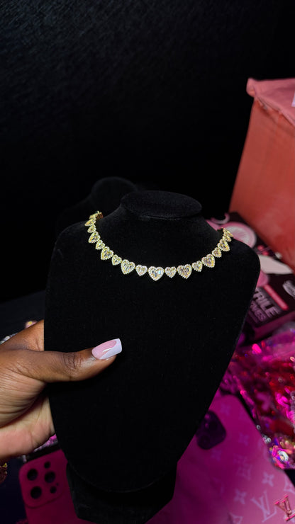 Girly DMND Heart Necklace