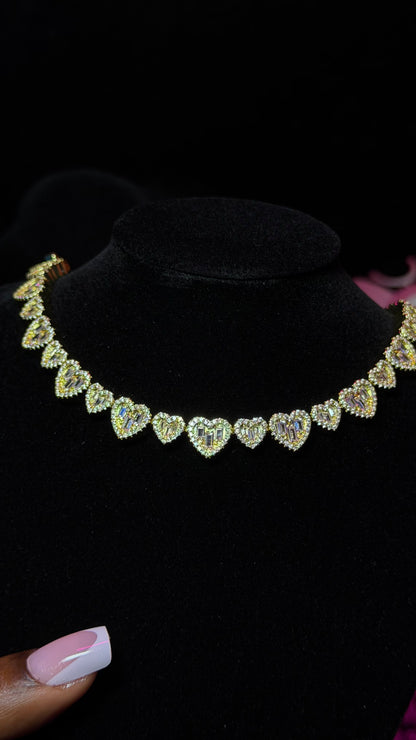 Girly DMND Heart Necklace