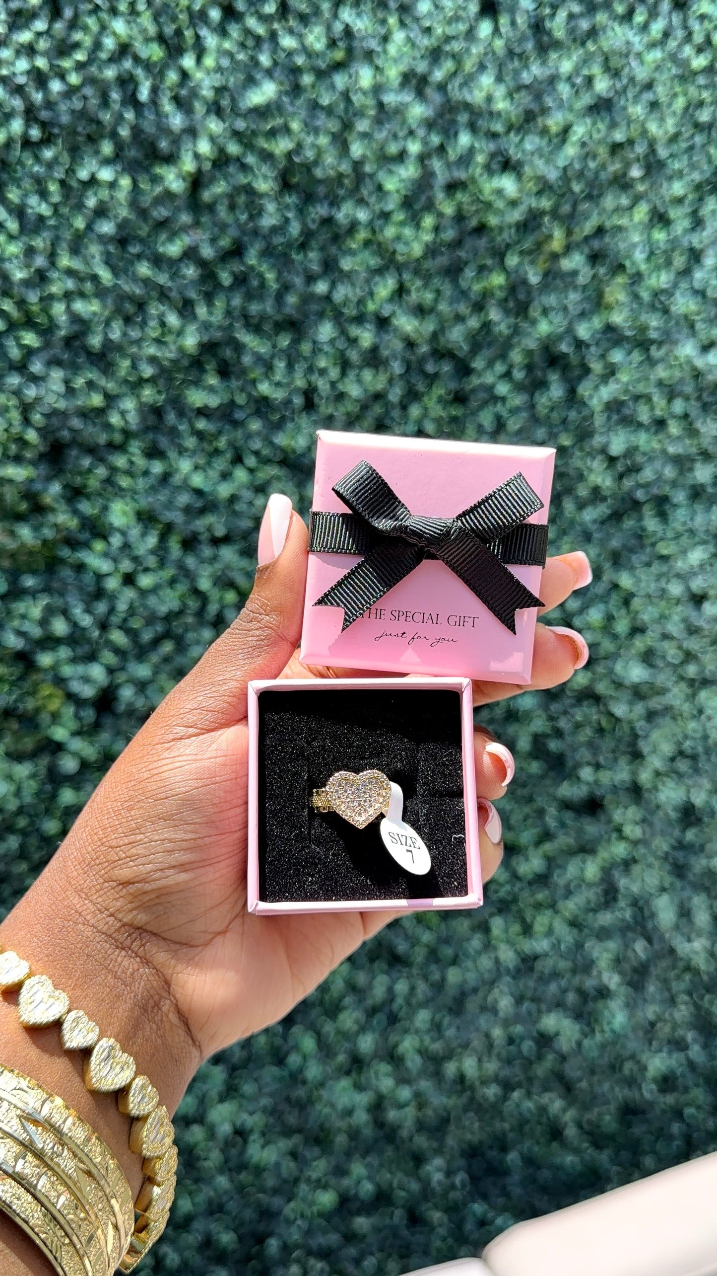 Gold Rolex Heart Ring