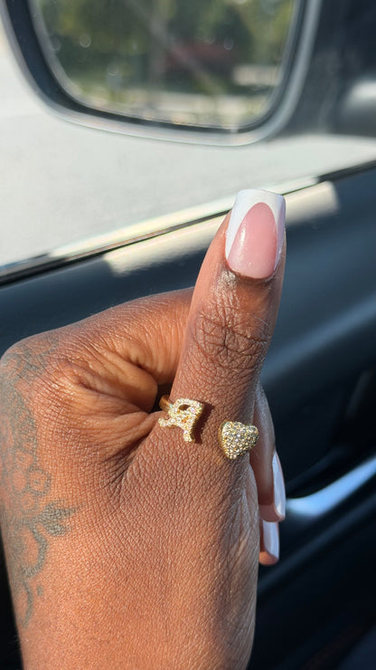 Custom Diamond Initial Ring