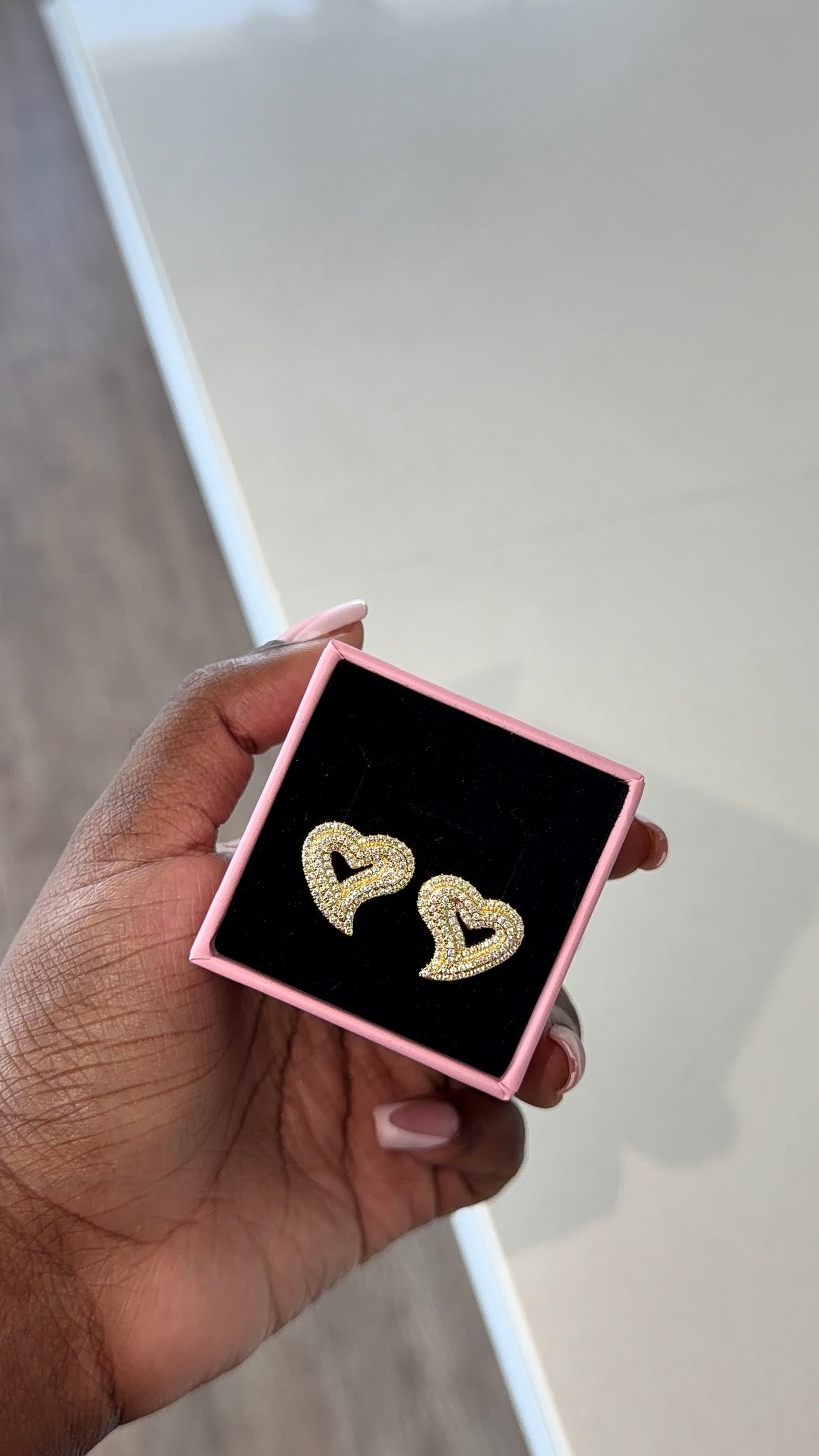 DMND Heart Studded Earring